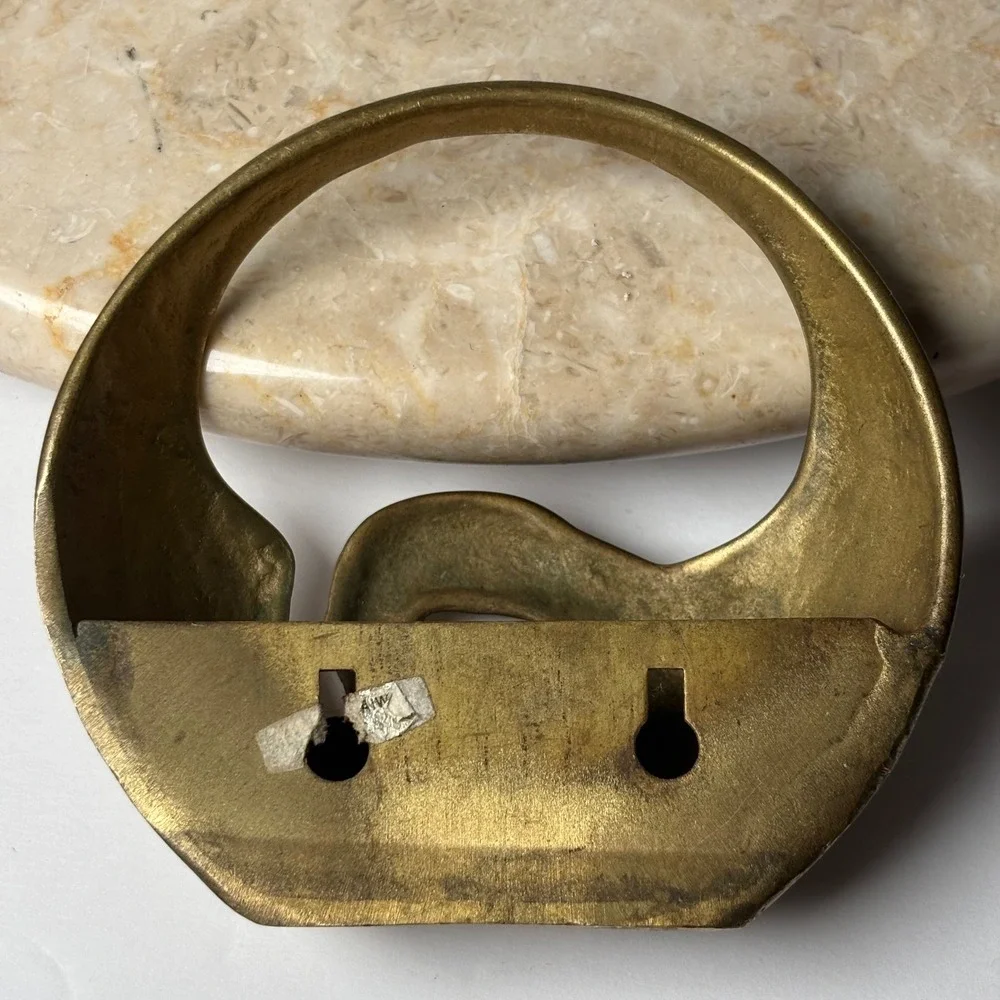 Brass Swan Wall Hook OS Gold Vintage Hollywood Regency Bird Decor